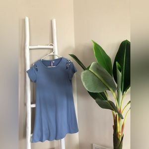 Alya Cage Shoulder Detail Sky Blue Dress Size XS